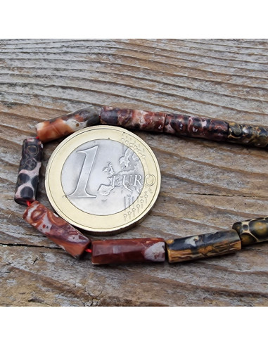 Leopardenjaspiskette 4x13mm