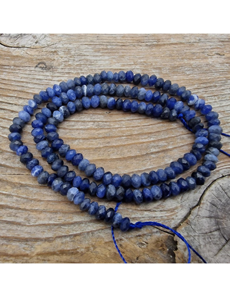 Sodalithkette facettiert 4x2mm