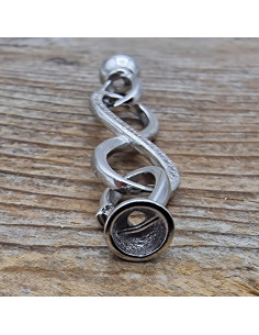 Schliesse 47mm, 925 Silber rhodiniert, Strass 2