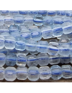 Aquamarinkette 2x2mm