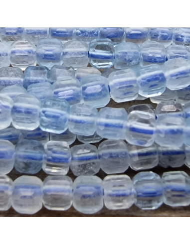 Aquamarinkette 2x2mm