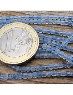 Aquamarinkette 2x2mm 2