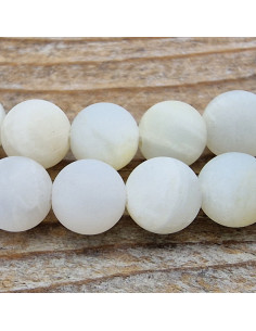 Mondsteintkette weiß matt 6mm