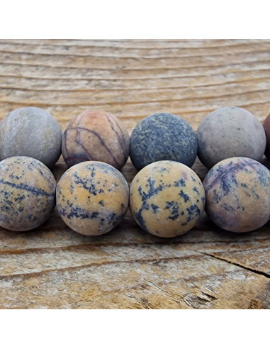 Dendritenjaspiskette matt 8mm