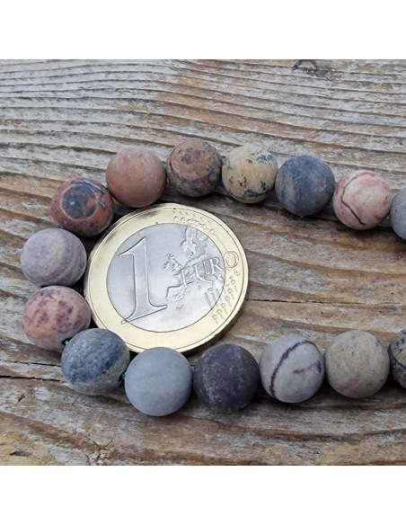 Dendritenjaspiskette matt 8mm