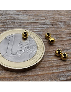 Zwischenteil, Kugel 3mm, Edelstahl gold 2