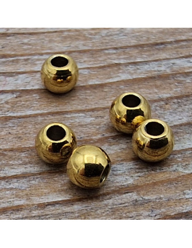 Zwischenteil, Kugel 3mm, Edelstahl gold