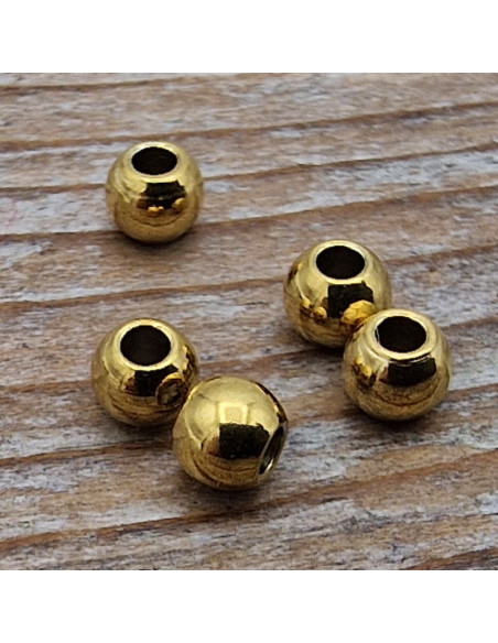 Zwischenteil, Kugel 3mm, Edelstahl gold