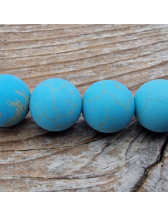 Türkisimitatkette matt (Blue Howlith) 8mm