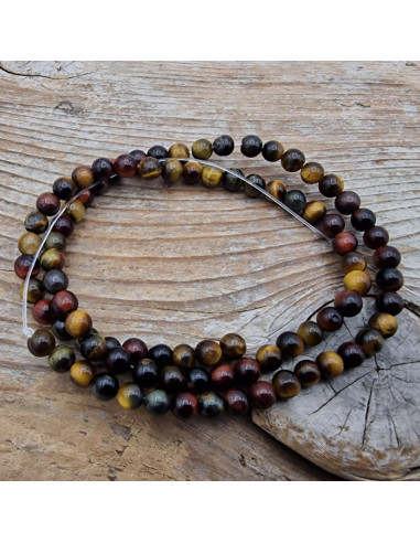 Tigeraugekette Multicolor 4mm