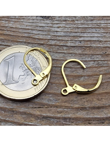 Brisur 10x14mm (2 Stk), Edelstahl gold