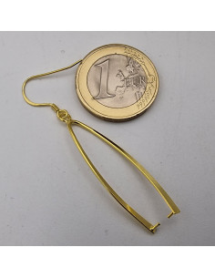 2 Stk. Ohrhaken Perlenclip, 925 Silber vergoldet 2