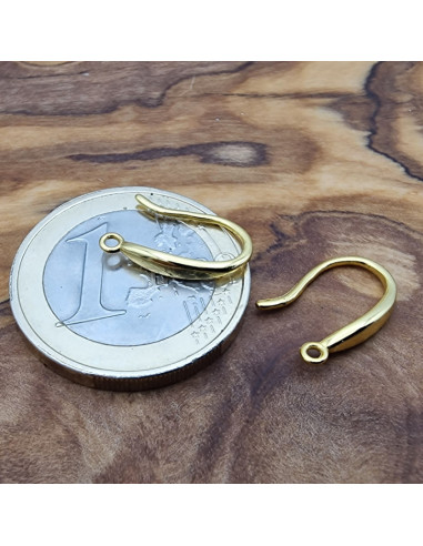 2 Stk. Ohrhaken 14mm, 925 Silber vergoldet