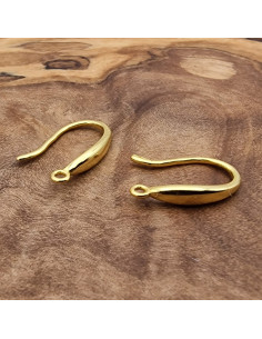 2 Stk. Ohrhaken 14mm, 925 Silber vergoldet