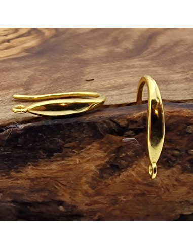 2 Stk. Ohrhaken 14mm, 925 Silber vergoldet