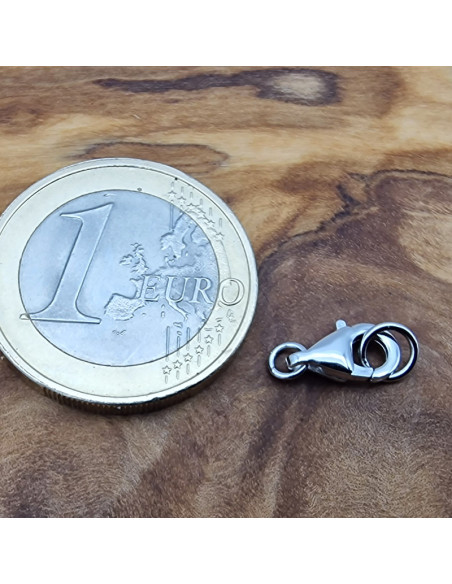 Schliesse 9mm, 925 Silber rhodiniert