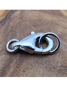 Schliesse 9mm, 925 Silber rhodiniert