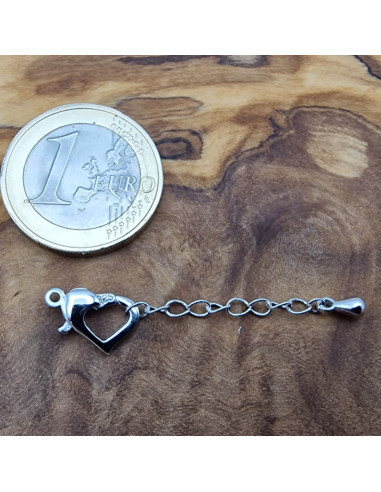 Schliesse 43mm inkl. Ketterl, 925 Silber rhodiniert