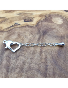 Schliesse 43mm inkl. Ketterl, 925 Silber rhodiniert