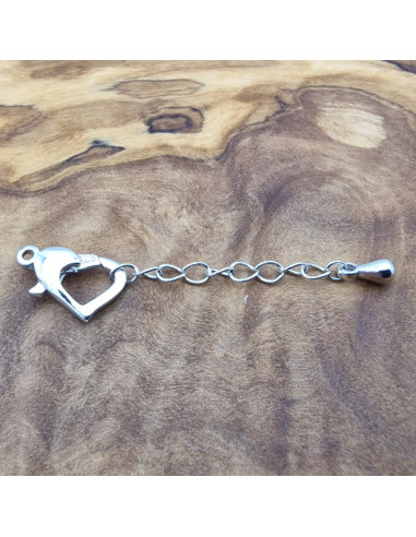 Schliesse 43mm inkl. Ketterl, 925 Silber rhodiniert