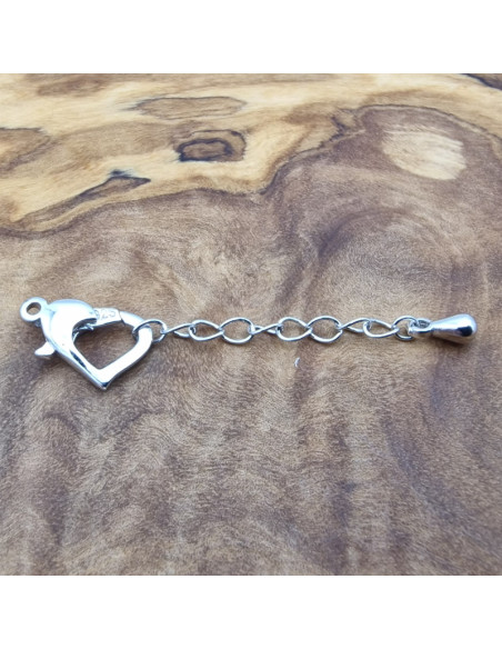 Schliesse 43mm inkl. Ketterl, 925 Silber rhodiniert