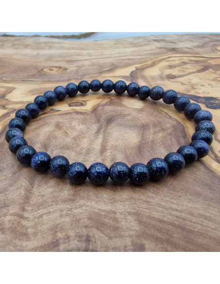 blauer Goldfluss 6mm Armband