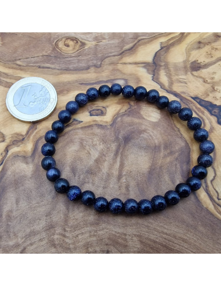 blauer Goldfluss 6mm Armband