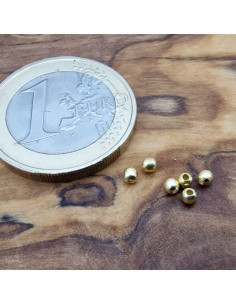 Zwischenteil, Kugel 2mm, 925 Silber vergoldet 2