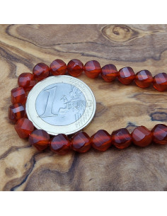 Carneolkette facettiert 6mm 2