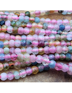 Turmalinkette Rondell facettiert 2x1mm