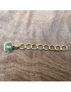 Verlängerungs Ketterl 3cm, 925 Silber vergoldet