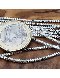 Blutsteinkette Silber (Hämatit) 1x1mm 2