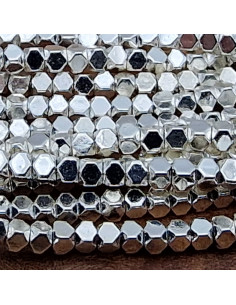 Blutsteinkette Silber (Hämatit) 1x1mm