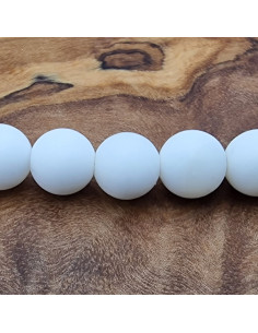 White Jade Kette matt 6mm