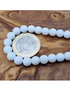 White Jade Kette matt 6mm 2