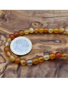 Achat-Carneolkette 6mm 2