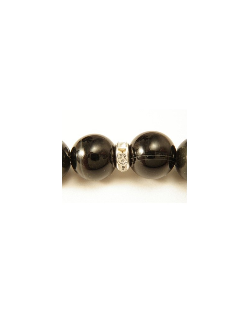 Zwischenteil Strass 6x2.5mm, Messing versilbert