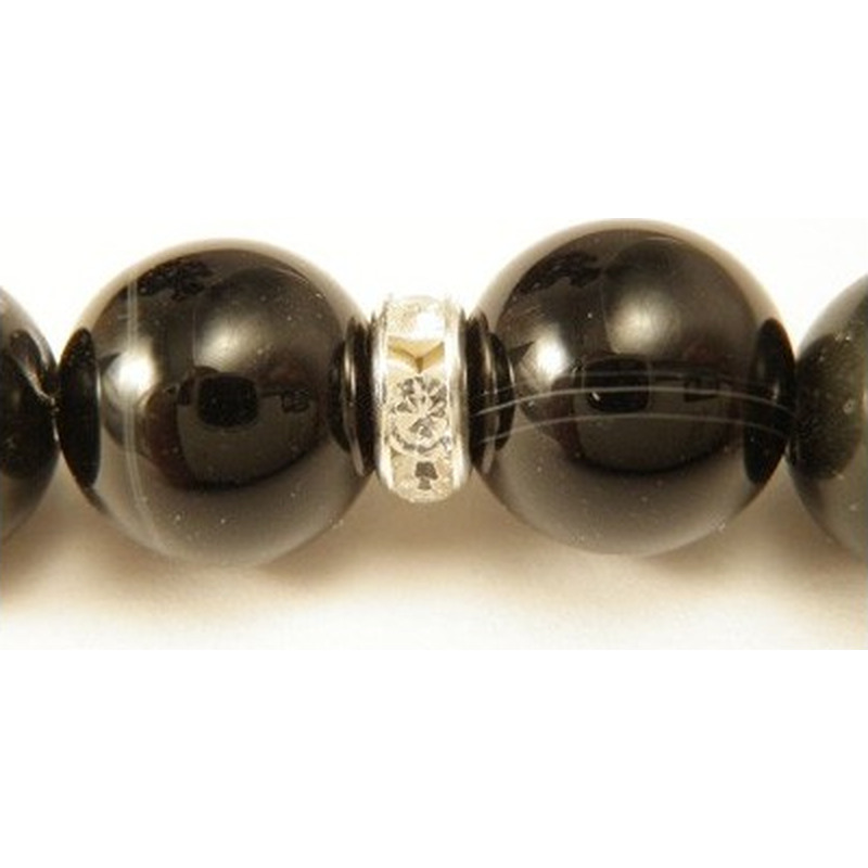 Zwischenteil Strass 6x2.5mm, Messing versilbert
