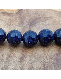 Blaue Goldflusskette facettiert 6mm