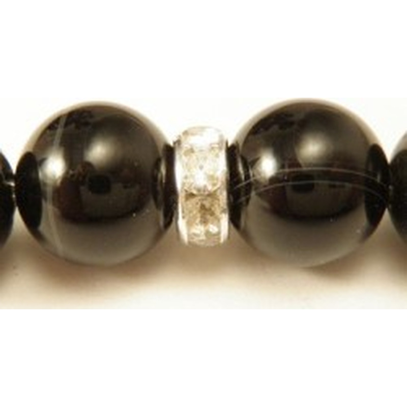 Zwischenteil Strass 7x3mm, Messing versilbert