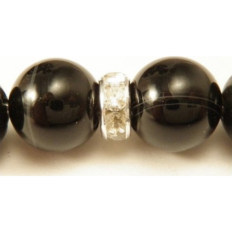 Zwischenteil Strass 7x3mm, Messing versilbert