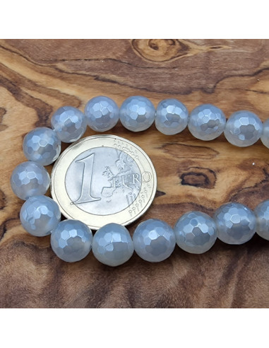 Achatkette plated, facettiert 8mm