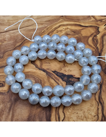 Achatkette plated, facettiert 8mm