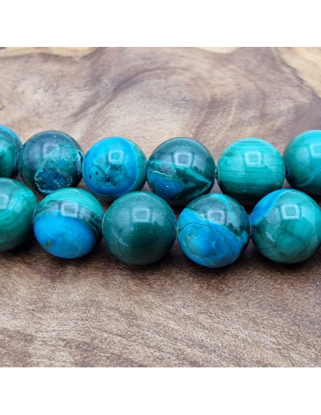 Chrysokoll-Malachitkette 7.5mm