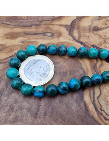 Chrysokoll-Malachitkette 7.5mm