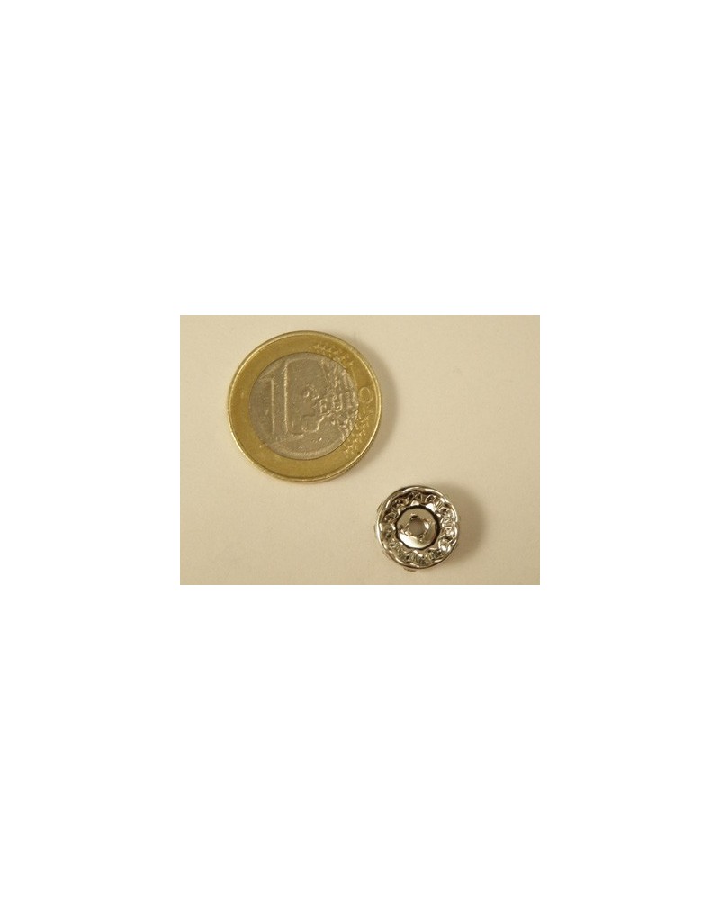 Zwischenteil Strass 12x3.5mm, Messing versilbert