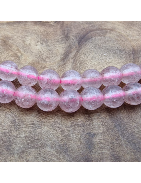 Erdbeerquarzkette 4mm