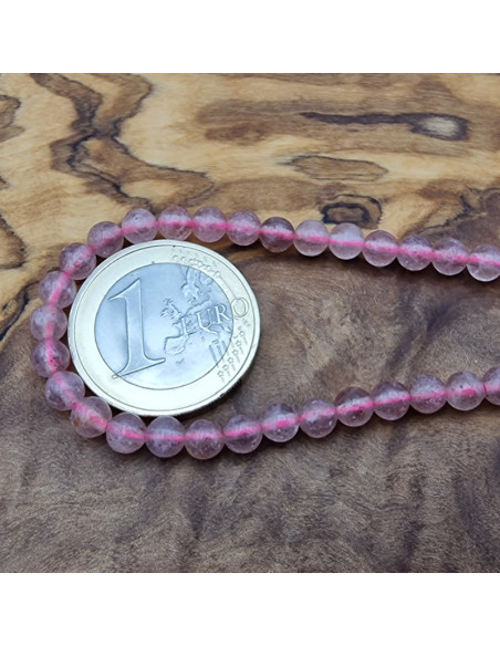 Erdbeerquarzkette 4mm