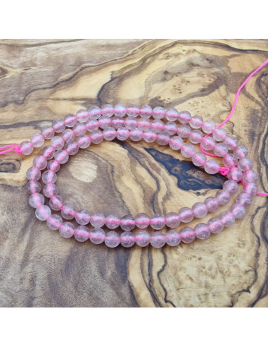 Erdbeerquarzkette 4mm