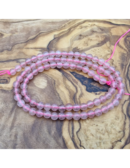 Erdbeerquarzkette 4mm